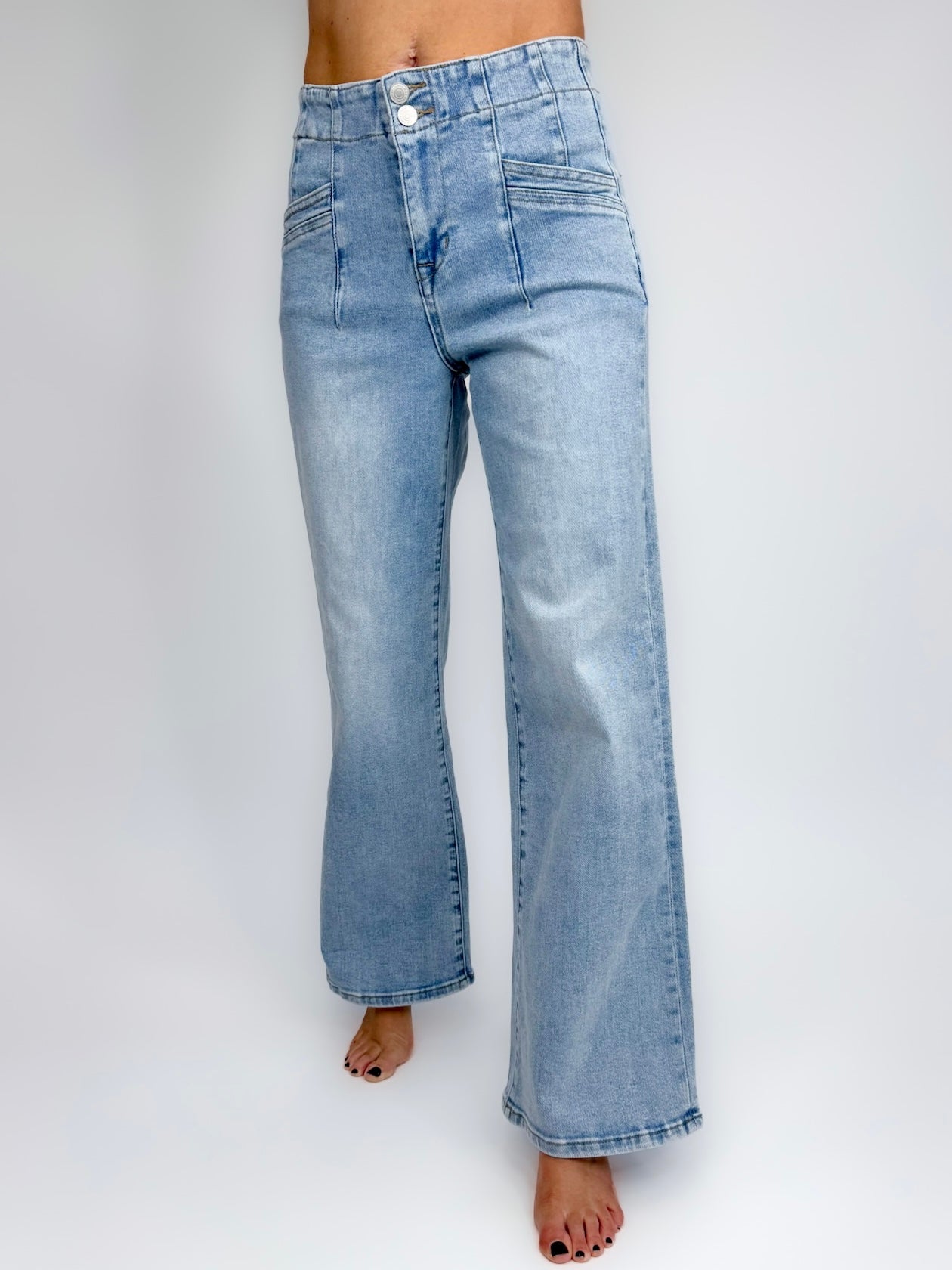 Mica High Rise Wide Leg Split Jean main image 1