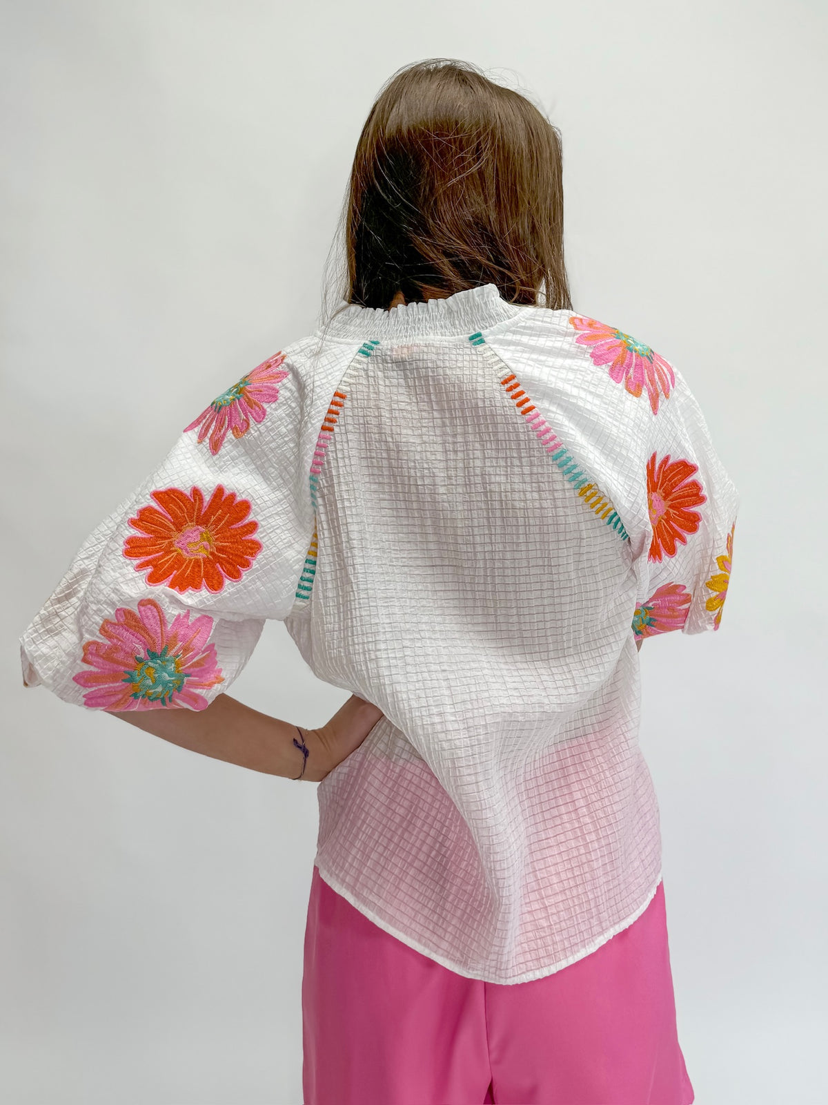 Boldly Beautiful Pastel Floral Blouse