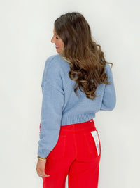 Star Patch Button Knit Cardigan