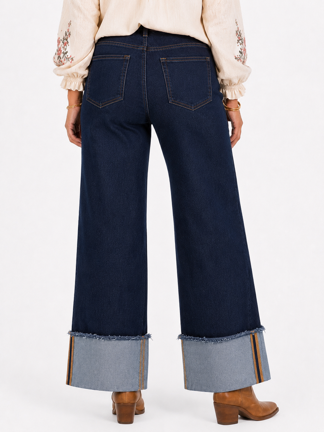 Midnight Cuff Risen Jeans
