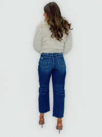 Lovervet Dark Wash Barrel Seam Jeans