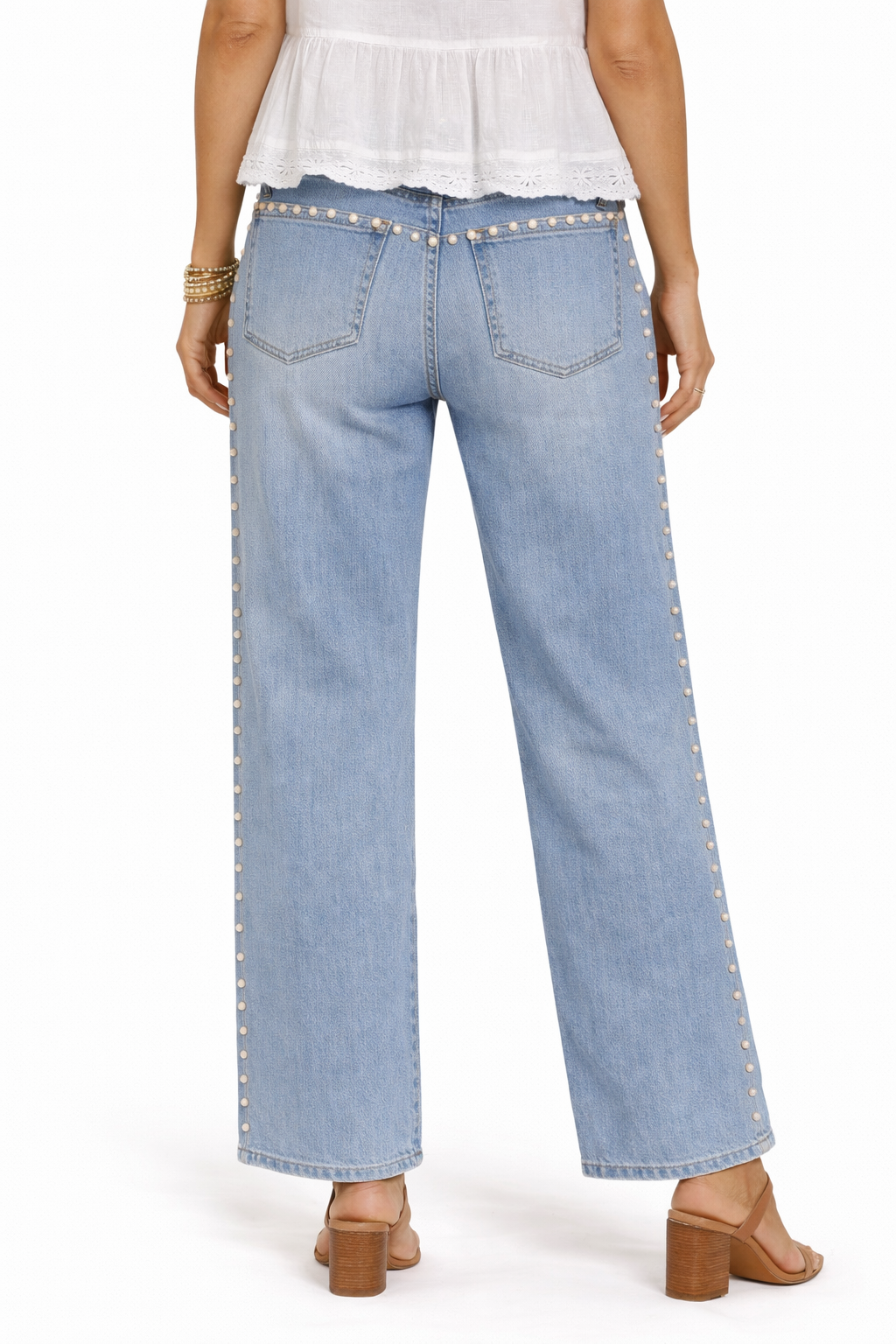 Mica Pearl Embellished Jeans