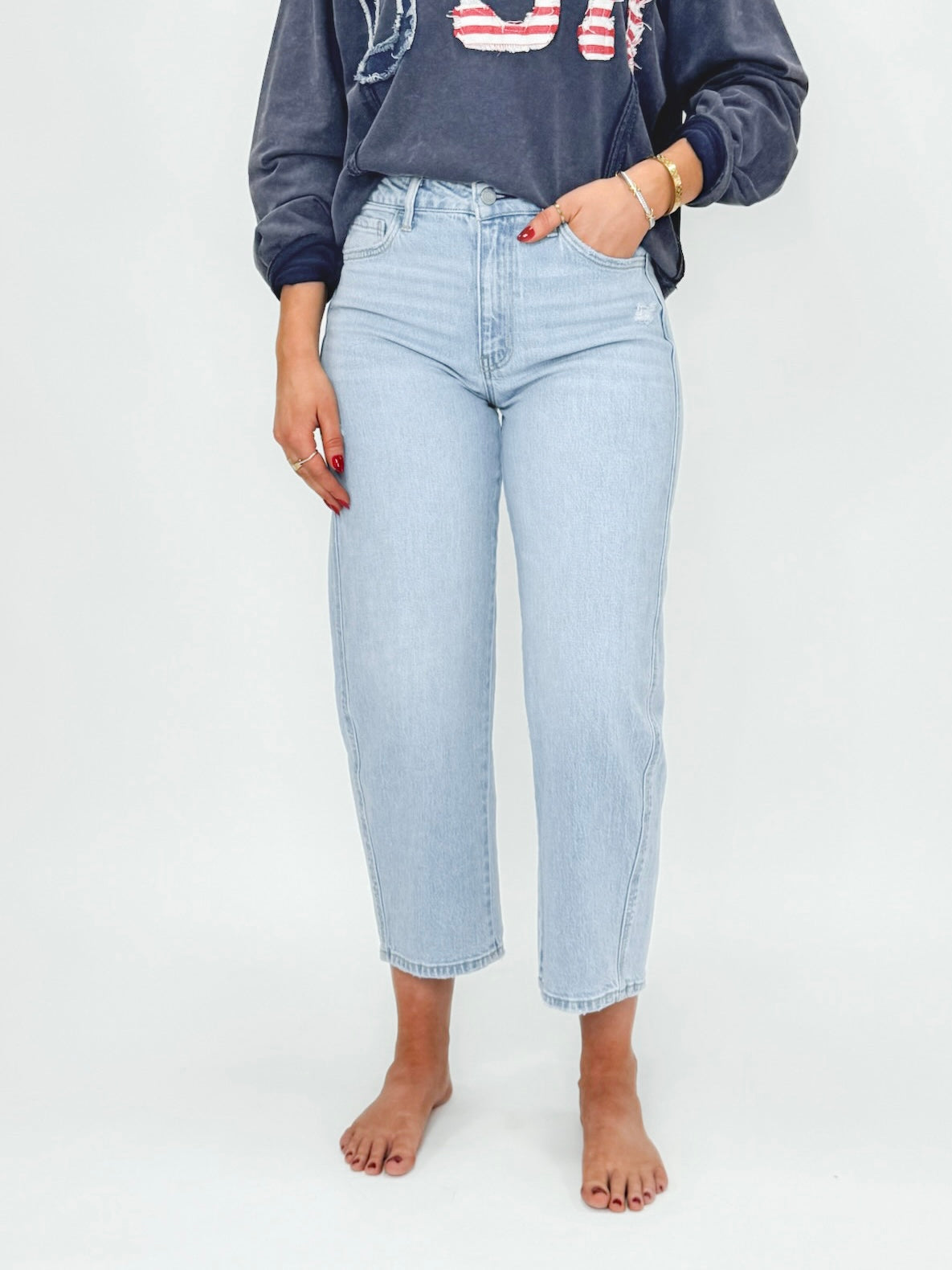 Vervet “Kate” Barrel Leg Denim