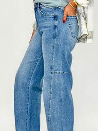 Lovervet Curved Seam Barrel Jeans