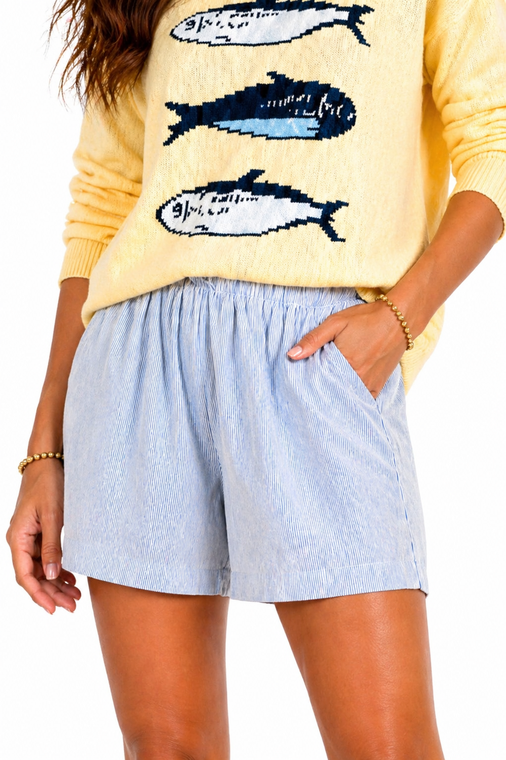 Drift Away Pinstripe Shorts