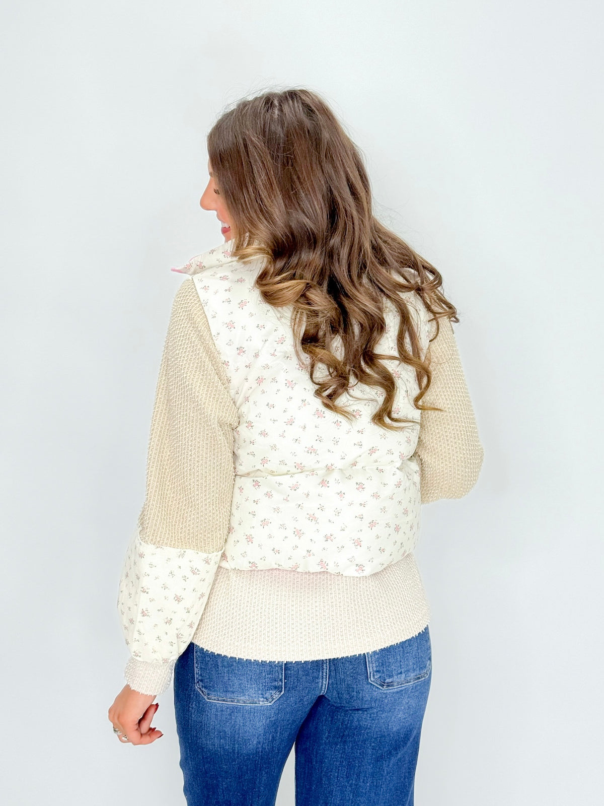 Blush Meadow Quilted Vest