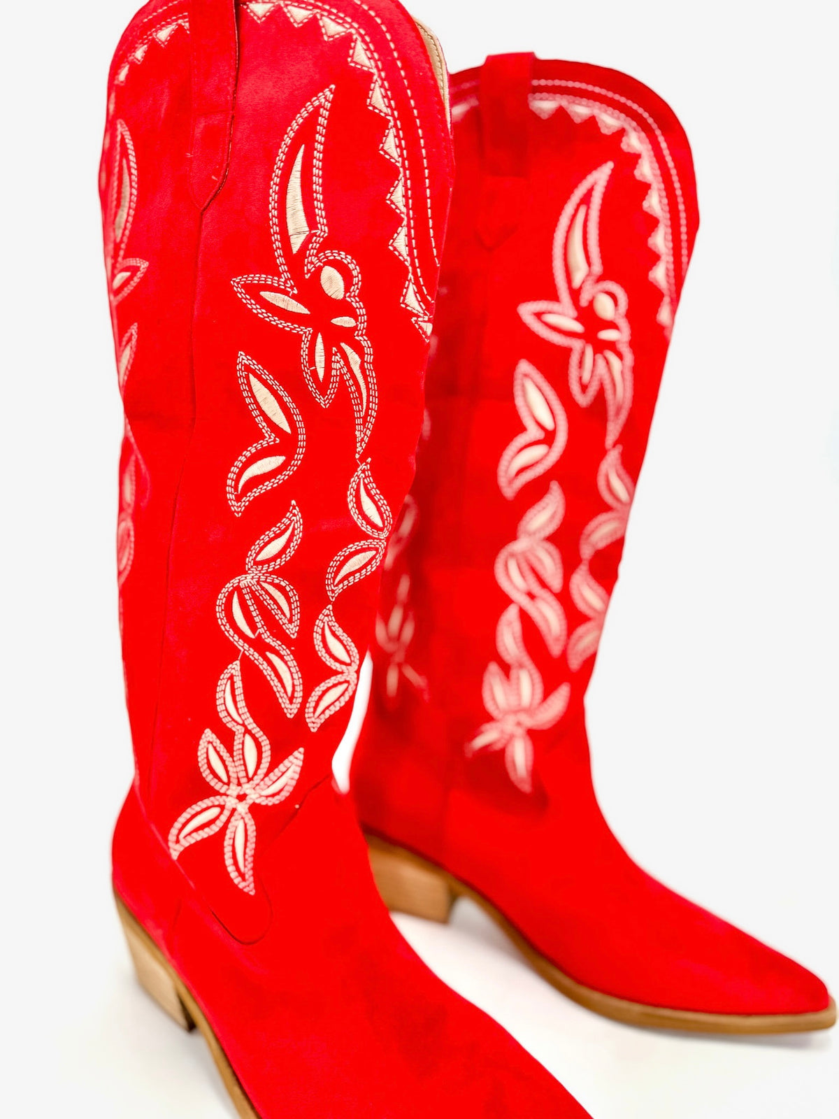Crimson Bow Tall Western Boots