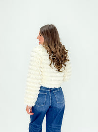 Cream Faux Fur Jacket