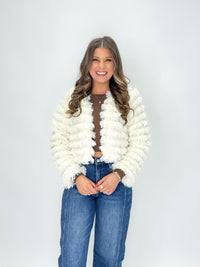 Cream Faux Fur Jacket