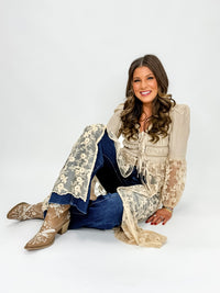 Golden Heirloom Lace Duster