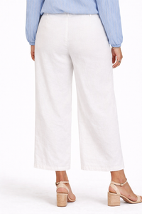White Linen Wide Leg Pant