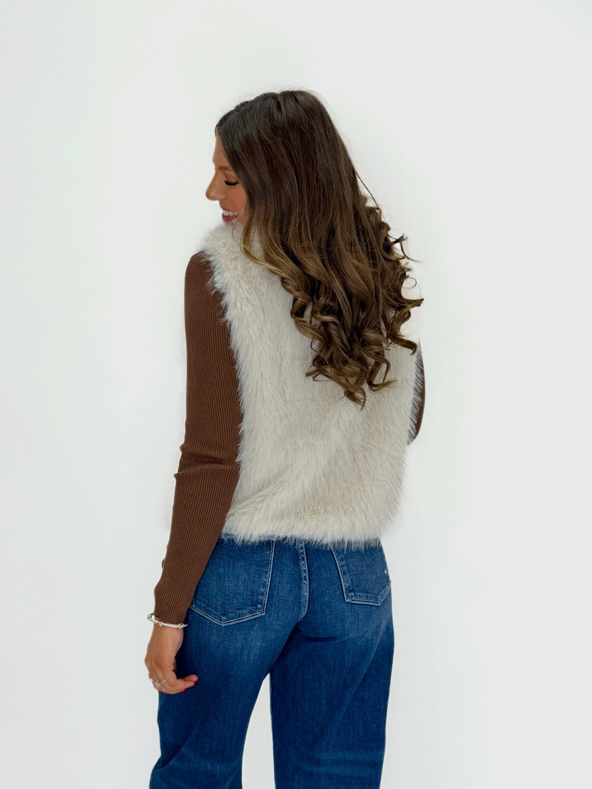 Ivory Luxe Faux Fur Vest