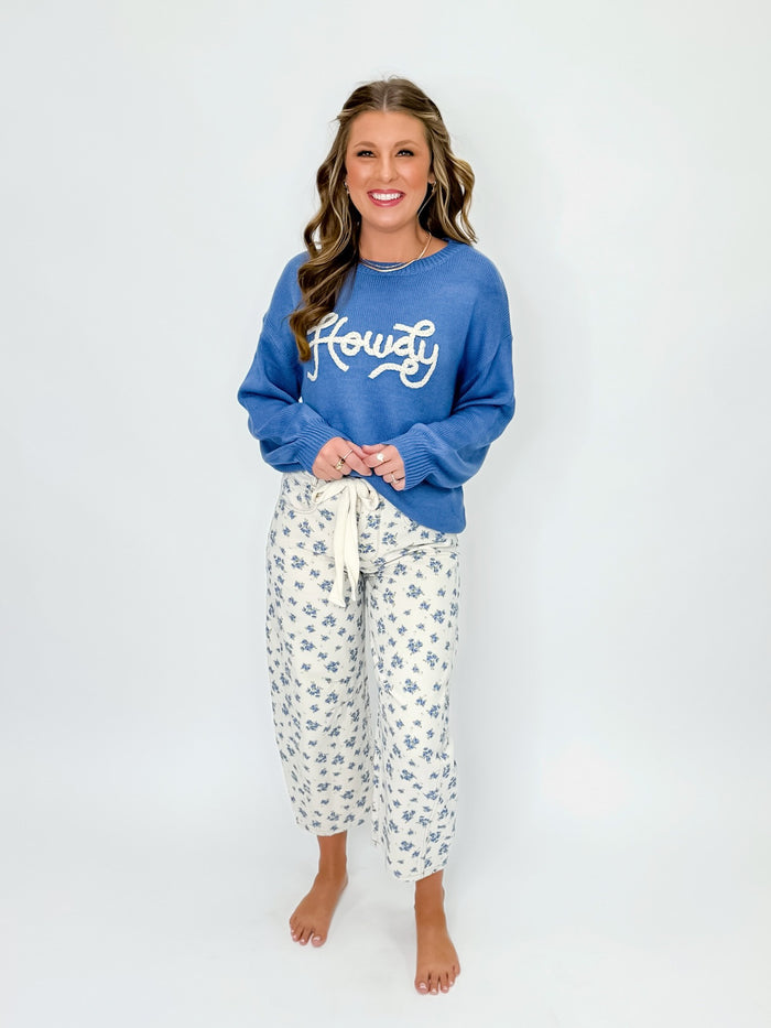 Howdy Blue Knit Sweater