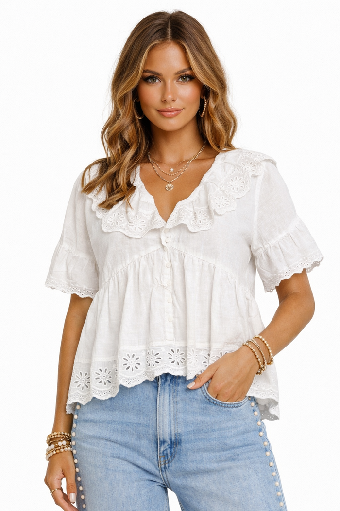Pretty Little Eyelet Top