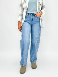 Lovervet Curved Seam Barrel Jeans