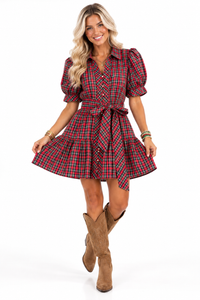 Samantha Holiday Plaid Dress