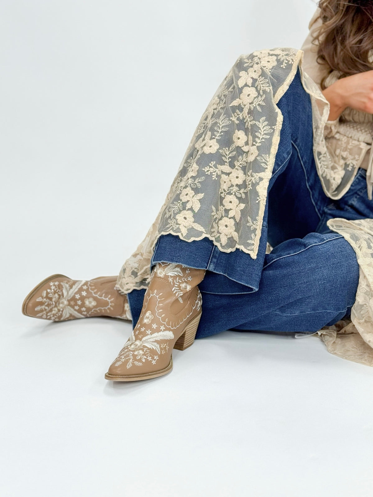 Golden Heirloom Lace Duster