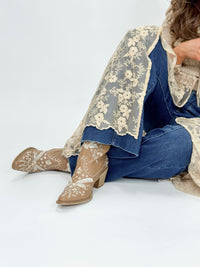 Golden Heirloom Lace Duster