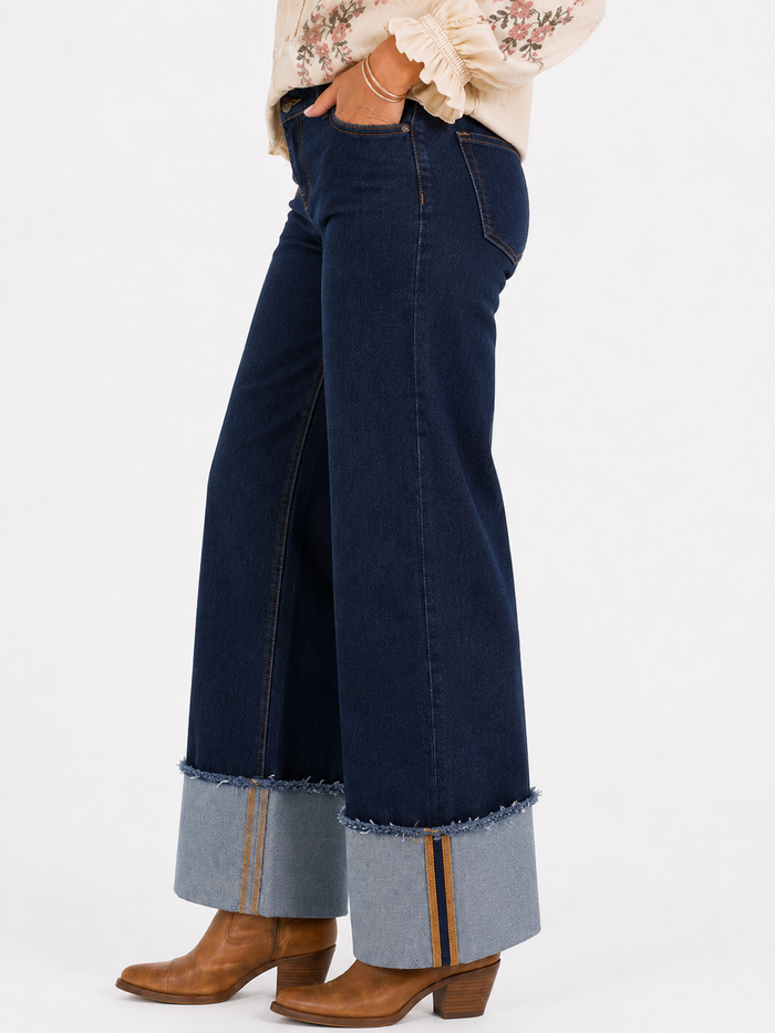 Midnight Cuff Risen Jeans