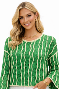 The Lattice Wave Pullover Sweater