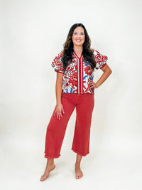 Risen Brick Wide Leg Crop Jeans