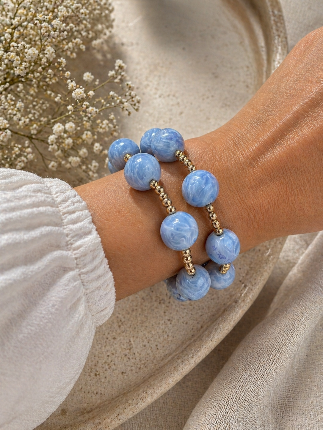 Blue Ocean Marble Bracelets