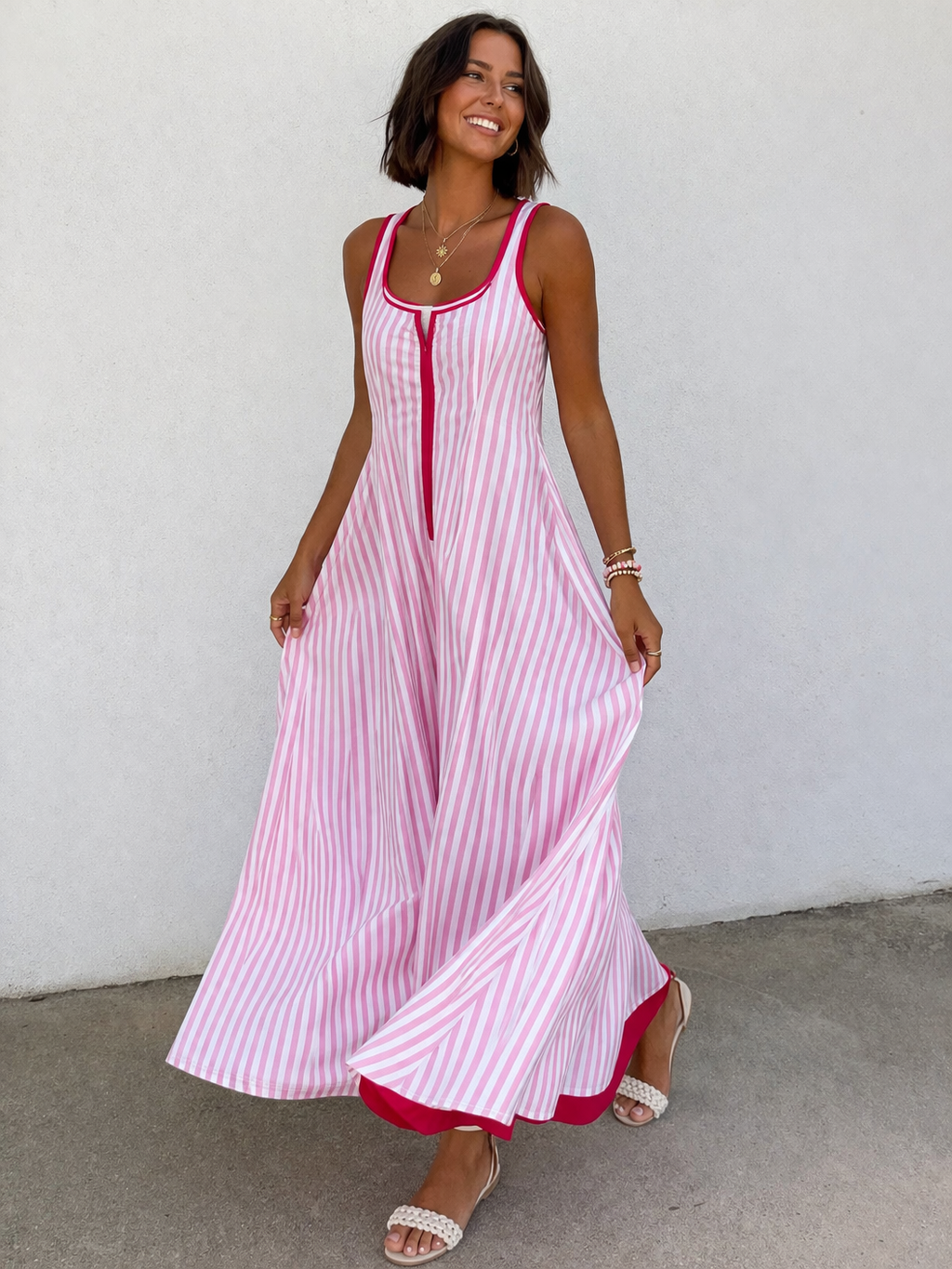 Pink Salt Breeze Maxi Dress