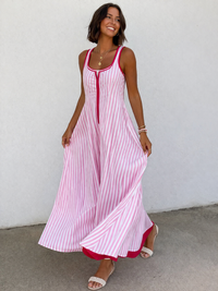 Pink Salt Breeze Maxi Dress