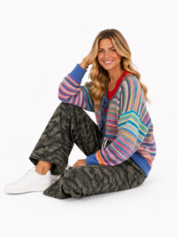 Confetti Skies Tie-Front Cardigan
