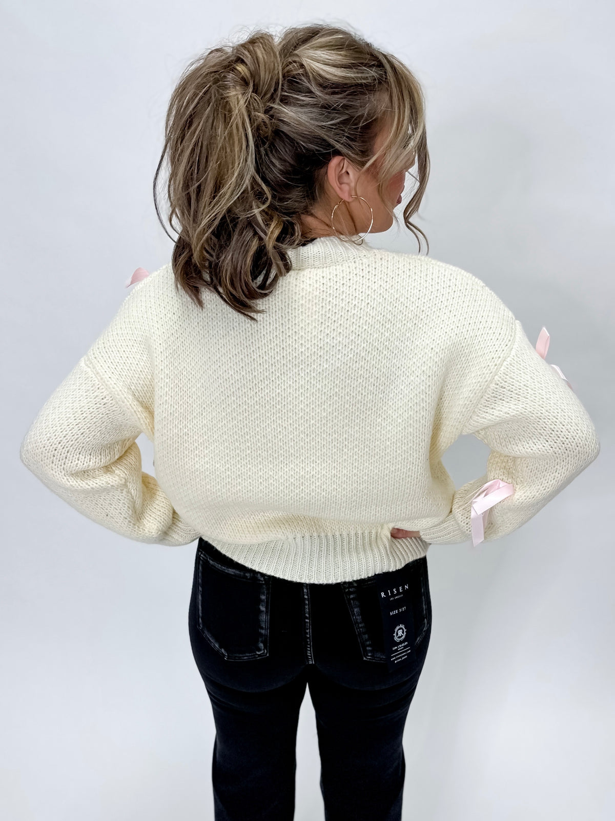 Valentine Wishes Bow Sweater