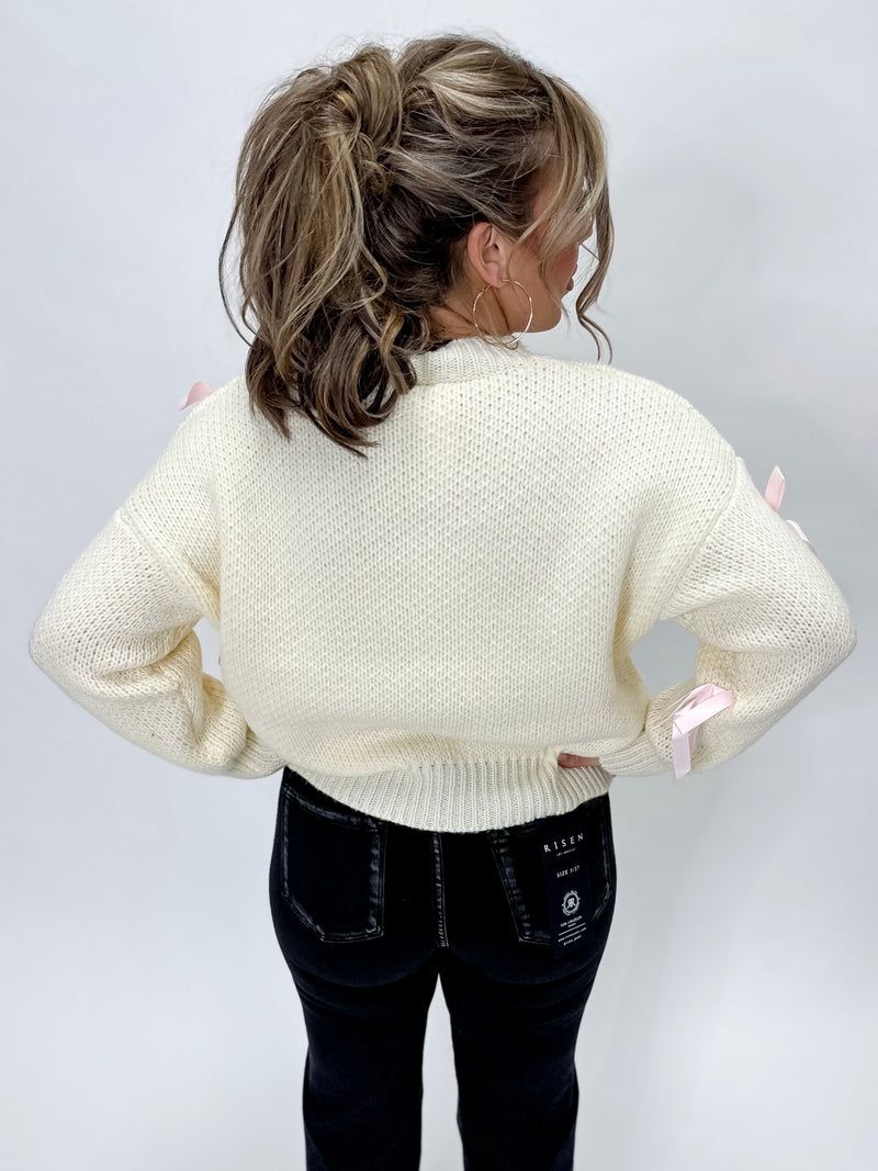 Valentine Wishes Bow Sweater