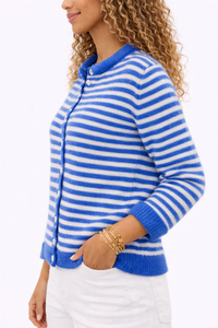 Ocean Breeze Striped Cardigan