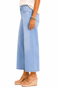 Risen Harbor Line Crop Wide Leg Jeans PWC21223