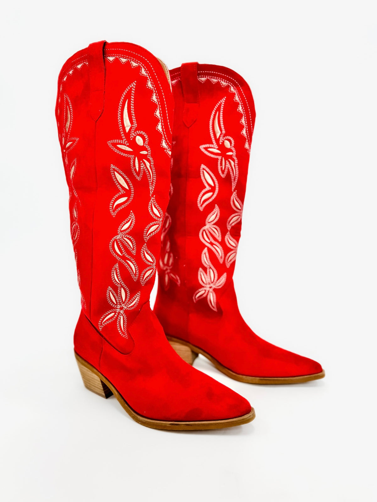 Crimson Bow Tall Western Boots