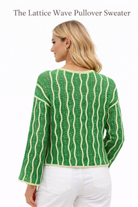 The Lattice Wave Pullover Sweater