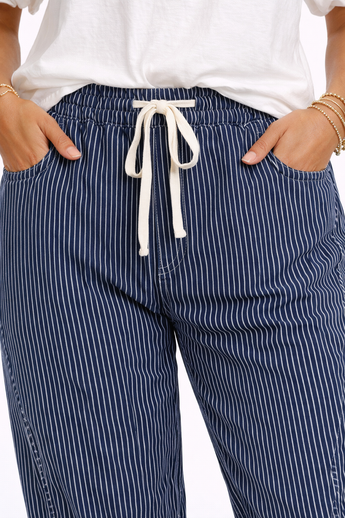 Harbor Stripe Barrel Pants