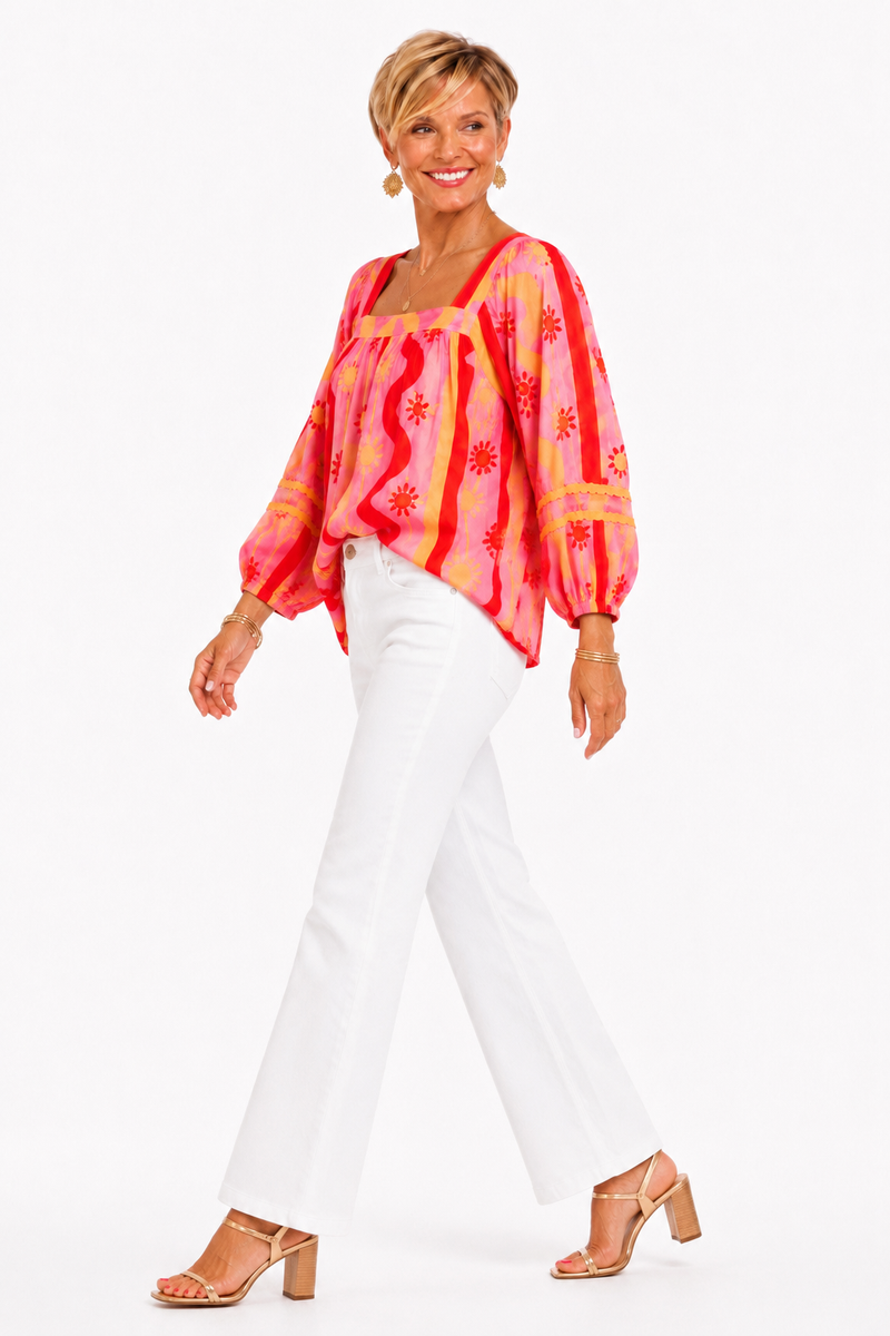 Sunbeam & Sangria Blouse