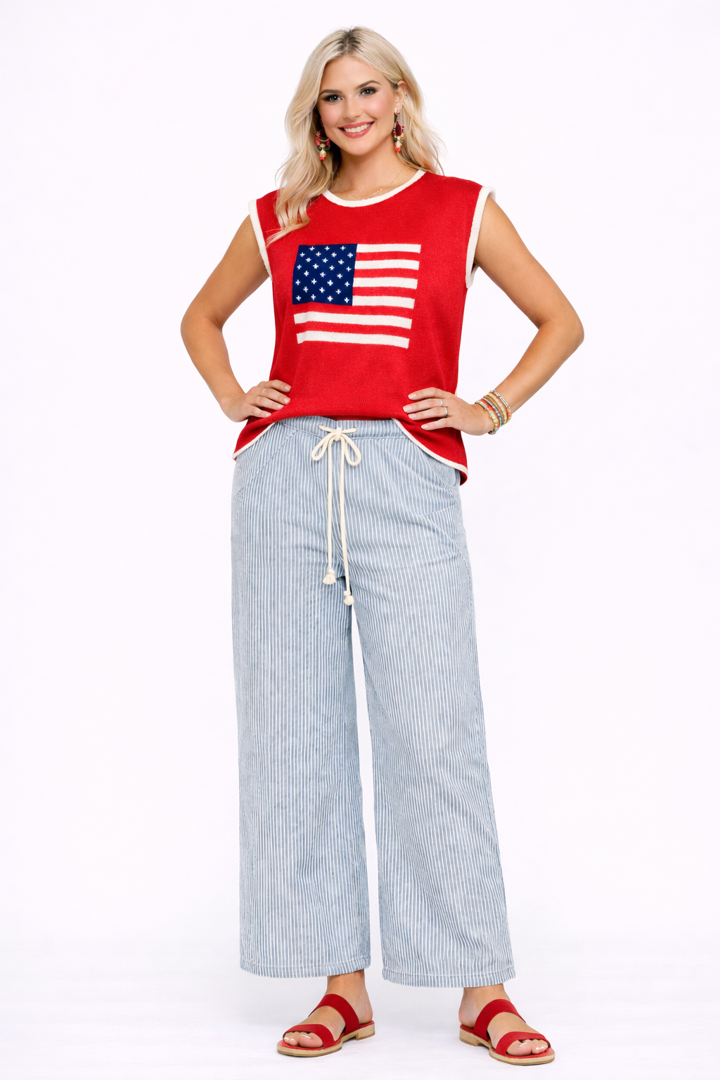 American Pride Sweater-Red