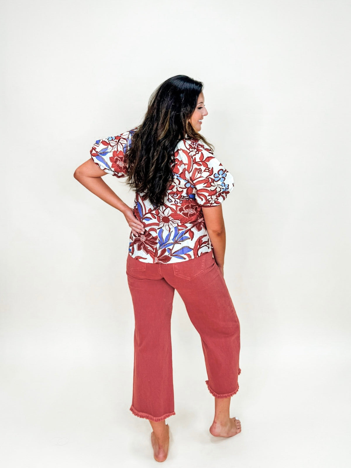 Fall Bloom Embroidered Blouse
