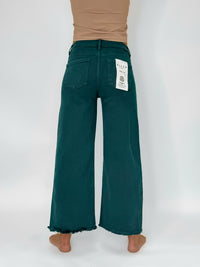 Risen Evergreen High Rise Wide Leg Crop Jeans