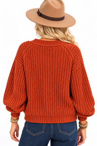 Chunky Copper Penny Wish Cardigan