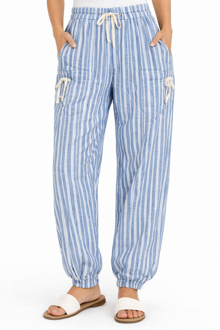 Beachcomber Blue Sripe Joggers-Pants