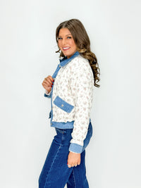 Floral & Denim Quilted Jacket