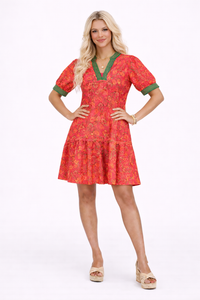 Poppy Groove Mini Dress