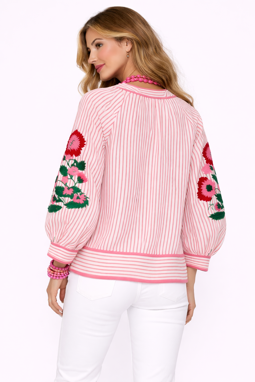   Stripe & Flower Power Top