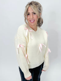 Valentine Wishes Bow Sweater