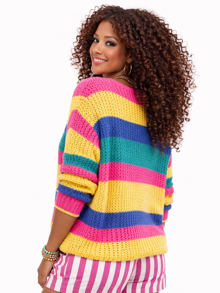 Happy Hour Stripe Sweater