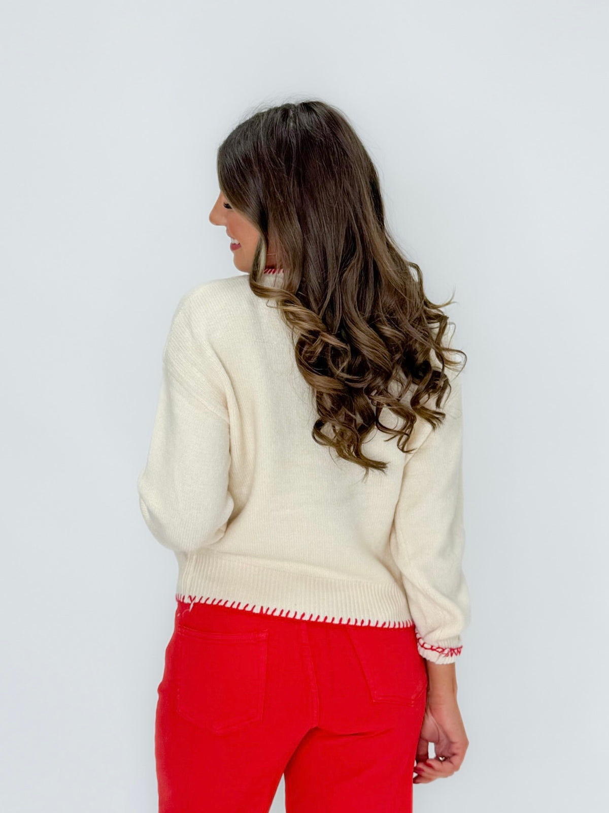 Lobster Embroidered Knit Sweater