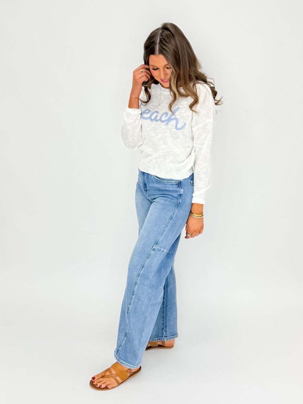 Lovervet Curved Seam Barrel Jeans