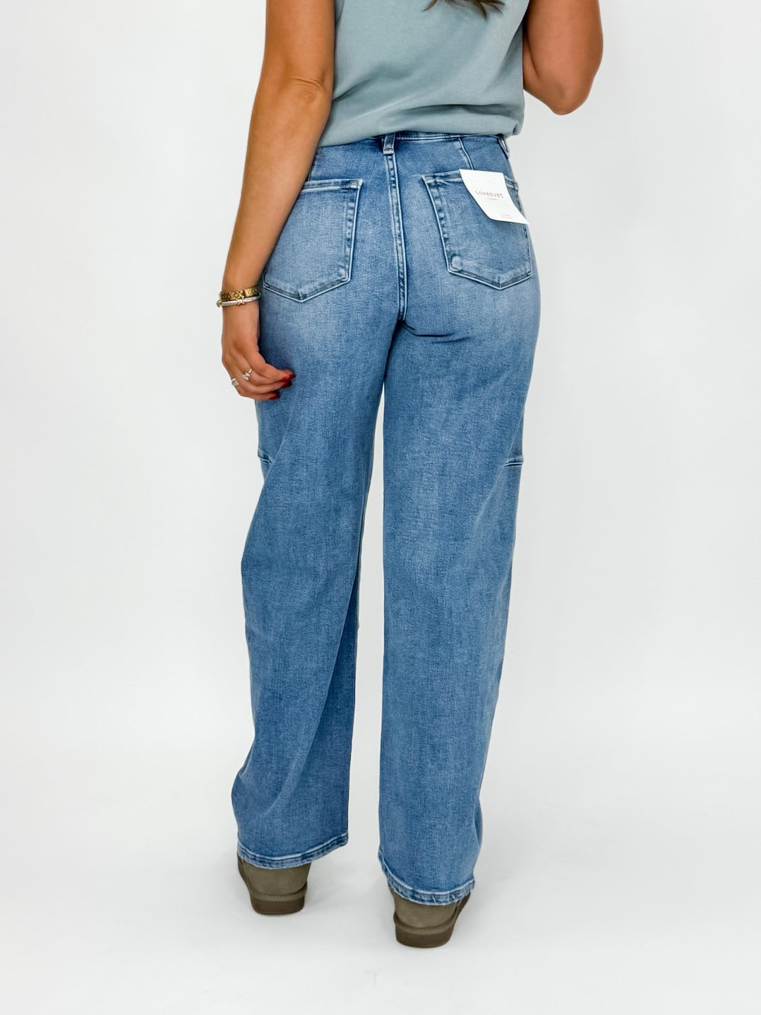 Lovervet Curved Seam Barrel Jeans